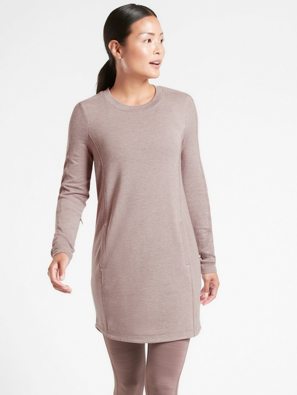 Athleta Balance Dress in Mauve XS petite